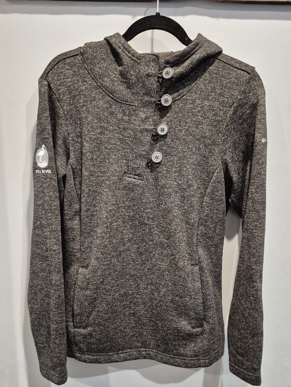 Columbia Gray Darling Days Fleece Hoodie Size Women's Large Mill River